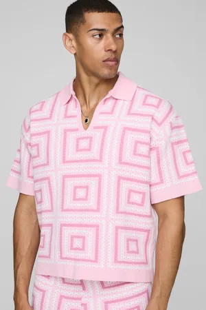 Boohoo Polo De Croché Recto De Manga Corta Con Solapas