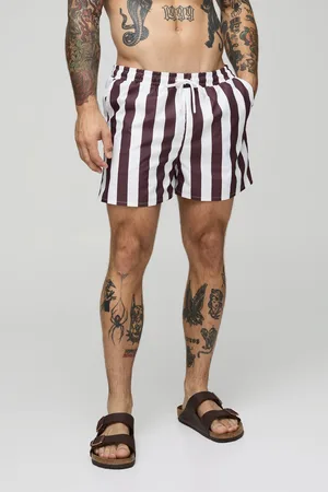 Boohoo Bañador Corto Con Estampado De Rayas Anchas