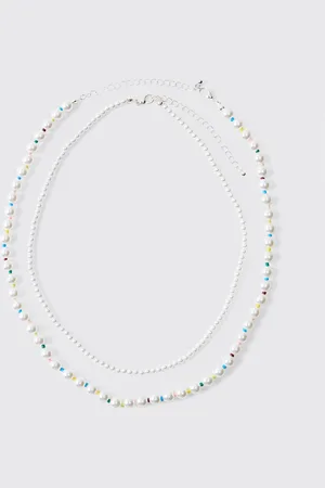 Boohoo Cadena A Capas Con Perlas