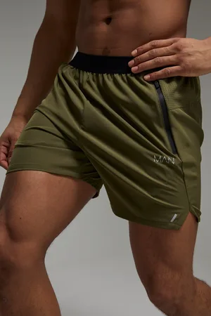 Boohoo Pantalón Corto Man Active Regular De Tela Elástico Perforado