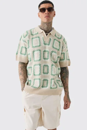 Boohoo Polo Tall Oversize De Croché Con Solapas