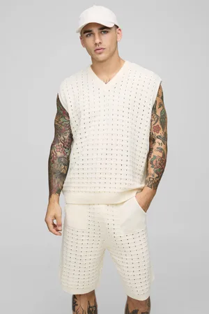 Boohoo Conjunto Oversize De Punto Sin Mangas Con Escote De Pico Y Pantalón Corto De Baloncesto Holgado