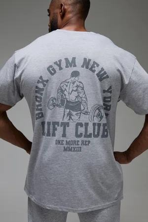 Boohoo Camiseta Man Active Oversize Con Estampado Bronx Gym New York Lift Club