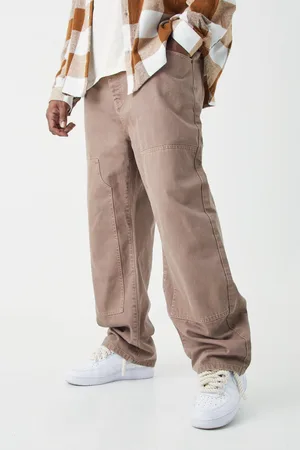 Boohoo Vaqueros Plus Holgados Sin Tratar Sobreteñidos Estilo Carpintero
