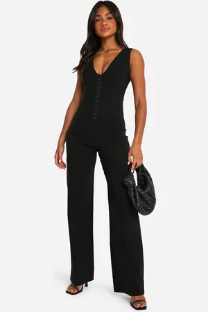 Boohoo Mono Largo Estilo Corsé Con Ojales
