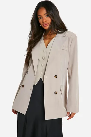 Boohoo Americana Oversize Recta Texturizada Efecto Lino