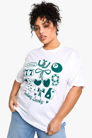 Boohoo Camiseta Plus Oversize Con Estampado Gráfico