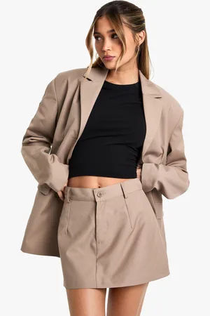 Boohoo Minifalda Entallada De Tela