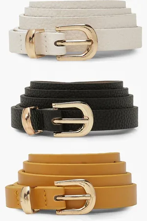 Boohoo Pack De 3 Cinturones Finos