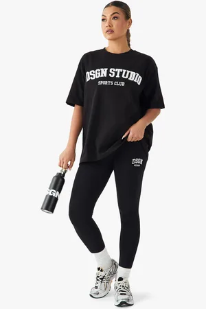 Boohoo Leggings De Tiro Alto Con Bordado Dsgn Studio