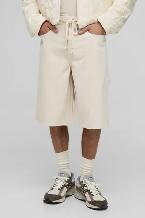 Boohoo Pantalón Corto Vaquero Sin Tratar Con Cintura Elástica Doble Y Atadura