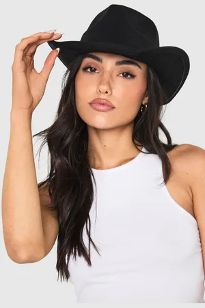 Boohoo Sombrero Borsalino Estilo Cowboy Con Filo Curvo
