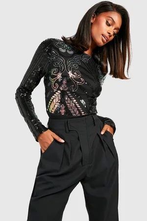 Boohoo Body De Lentejuelas Con Espalda Descubierta