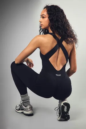 Boohoo Unitardo Deportivo Sin Costuras Con Espalda Cruzada Dsgn Studio