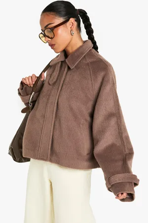Boohoo Chaqueta Efecto Lana Con Cuello
