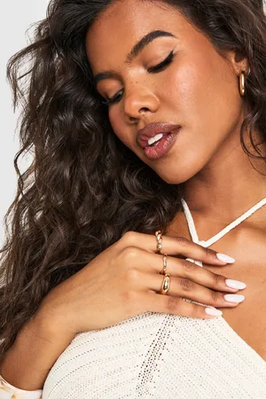 Boohoo Pack De 3 Anillos Dorados Gruesos