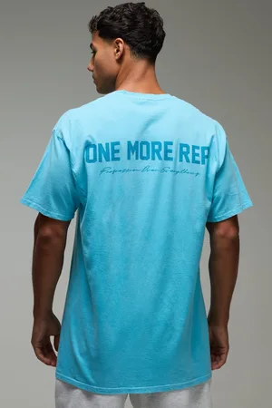 Boohoo Camiseta Man Active Oversize Desteñida Con Estampado One More Rep