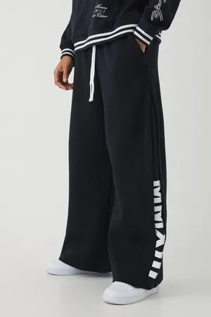 Boohoo Pantalón Deportivo Plisado De Pernera Súper Ancha Con Refuerzos