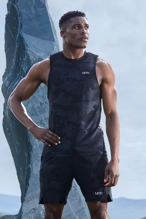 Boohoo Top Sin Mangas Man Active Resistente Con Estampado De Camuflaje