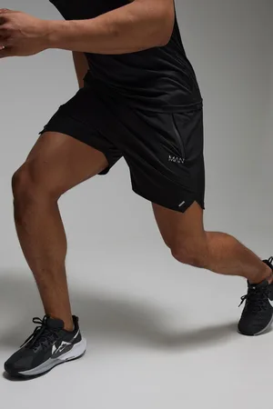 Boohoo Pantalón Corto Man Active Regular De Tela Elástico Perforado