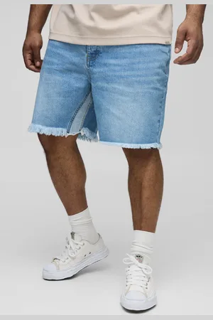 Boohoo Pantalón Corto Plus Vaquero Holgado Roto Con Refuerzos