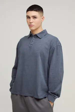 Boohoo Polo Oversize Recto De Manga Larga Con Lavado A La Piedra