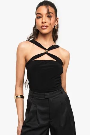 Boohoo Body Ceñido Cruzado Con Detalle De Ribete