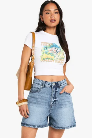 Boohoo Pantalón Corto Vaquero Mom