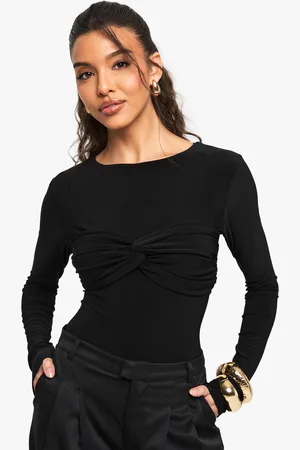 Boohoo Body Ceñido Con Nudo Frontal