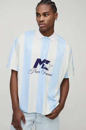 Boohoo Top Oversize Deportivo Con Cuello Y Rayas Homme