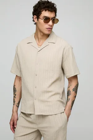 Boohoo Conjunto Oversize Texturizado De Pantalón Corto Y Camisa De Manga Corta