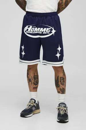 Boohoo Pantalón Corto De Baloncesto De Malla Y Largo Medio Homme