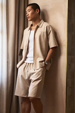 Boohoo Pantalón Corto Holgado De Rayas