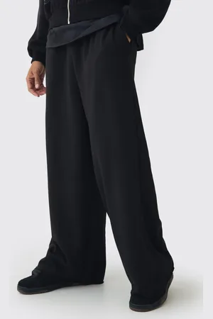 Boohoo Pantalón Deportivo De Tela Rizo Con Pernera Súper Ancha Y Filo Sin Acabar