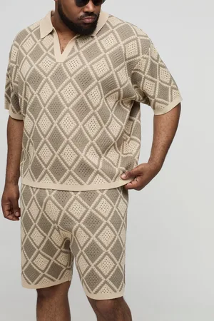 Boohoo Conjunto Plus De Pantalón Corto Y Polo De Croché