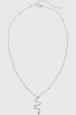 Boohoo Collar Plateado Con Serpiente