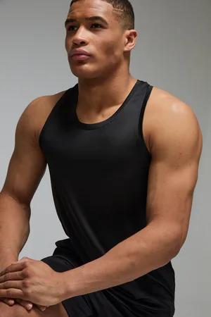 Boohoo Top Sin Mangas Man Active Essentials Ligero Para El Gimnasio