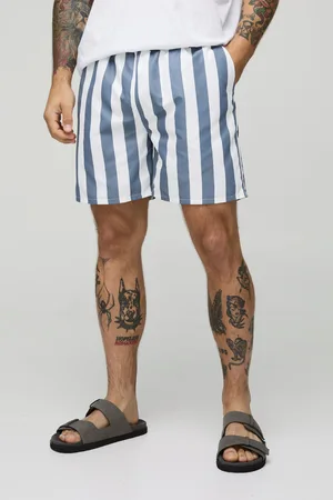 Boohoo Bañador De Largo Medio Con Estampado De Rayas Anchas