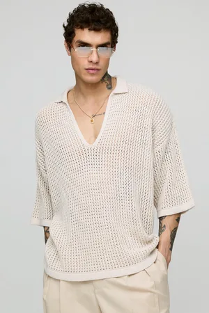 Boohoo Polo Oversize De Punto Calado Con Solapas