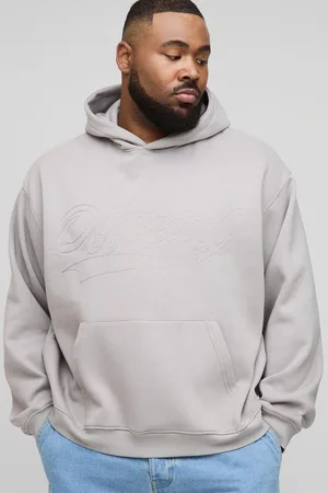 Boohoo Sudadera Plus Oversize Recta Official Con Capucha Y Costuras En Contraste