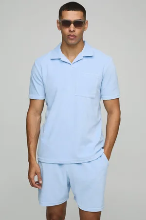 Boohoo Conjunto Regular De Pantalón Corto Y Polo De Terciopelo Con Bolsillos