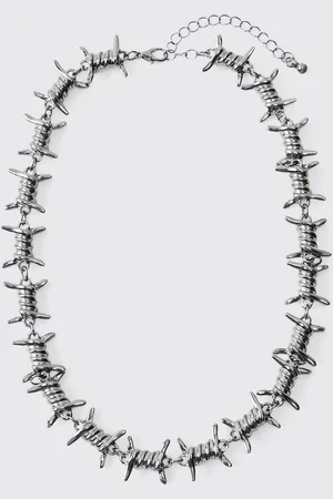 Boohoo Collar De Plata Con Alambre De Púas