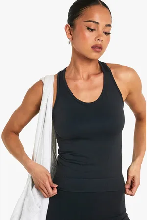Boohoo Top Sin Costuras Con Espalda De Nadador