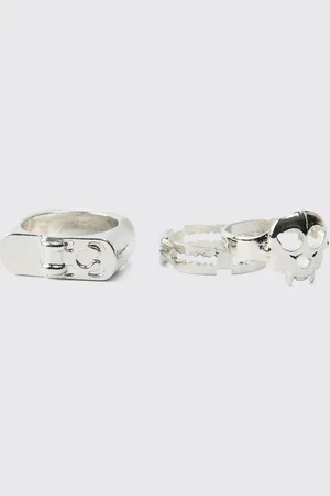 Boohoo Pack De 3 Anillos Plateados