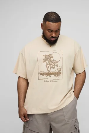 Boohoo Camiseta Plus Oversize Con Estampado De Palmeras