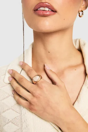 Boohoo Anillo Grueso Con Gemas