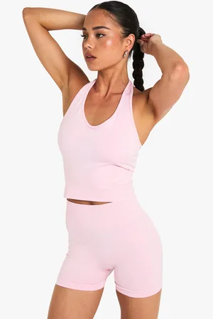Boohoo Top Sin Costuras Con Escote Halter