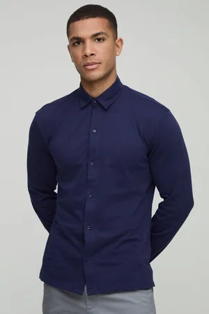 Boohoo Camisa Ajustada De Manga Larga Y Tela Jersey