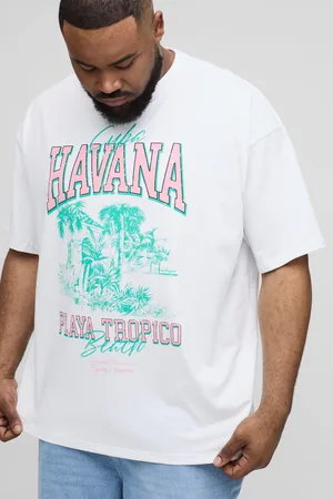 Boohoo Camiseta Plus Oversize Con Estampado De Palmeras Y Estampado Havana