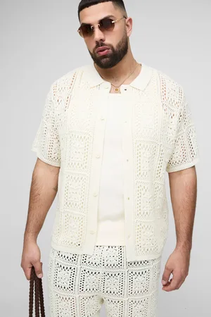 Boohoo Conjunto Plus De Pantalón Corto Y Camisa De Croché